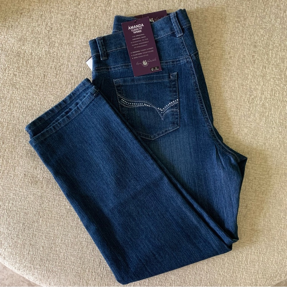 14P Gloria Vanderbilt Pocket Embellishment Women’s Amanda Jeans